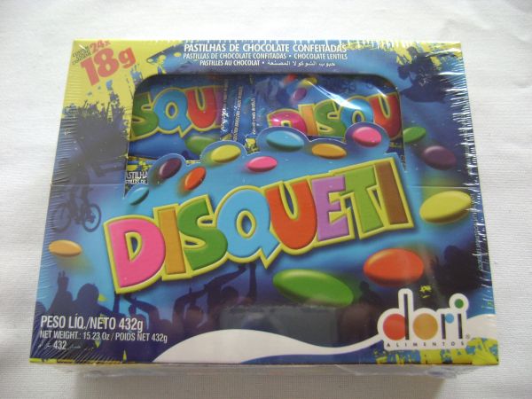 pastilha de chocolate disquete 24 unidade